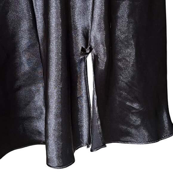 Gilligan & OMalley‎ Black Satin Lace Trim Chemise Babydoll Nightgown XL - Picture 2 of 9